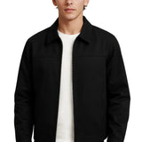 Chaqueta de Twill Ligero para Hombres – Negra – Corte Regular