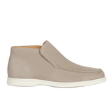 Mocasines de Ante para Hombres – Estilo Slip-On Chukka, Tacón Plano – Greige