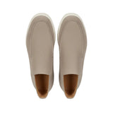 Mocasines de Ante para Hombres – Estilo Slip-On Chukka, Tacón Plano – Greige