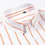 Camisa elegante de algodón para Hombre – Gris/Blanco