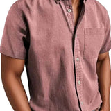Camisa elegante de manga corta en algodón premium para Hombre