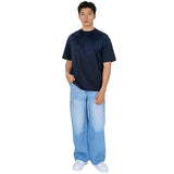 Kami - Pantalones de mezclilla anchos de estilo japonés