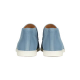 Mocasines de Ante para Hombres – Estilo Slip-On Chukka, Suela Plana – Azul Claro