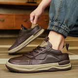 Zapatos de cuero con suela alta