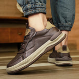 Zapatos de cuero con suela alta