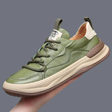 Zapatos de cuero con suela alta