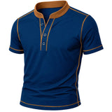Olivier - camisa henley con borde ámbar