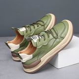 Zapatos de cuero con suela alta