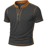 Olivier - camisa henley con borde ámbar