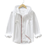 Sudadera de Lino con Capucha