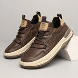 Zapatos de cuero con suela alta