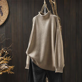 Harriet | Grovstickad polotröja i skogsgrönt