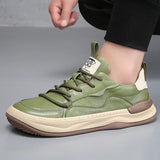 Zapatos de cuero con suela alta