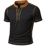 Olivier - camisa henley con borde ámbar