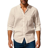 Camisa Intemporal de algodón y lino para Hombre – Blanco