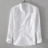 Camisa Casual de Algodón-Lino