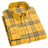 Camisa de cuadros de algodón premium para Hombre – Marrón