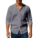 Camisa Intemporal de algodón y lino para Hombre – Blanco