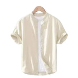 Camisa de Verano de Algodón y Lino