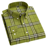 Camisa de cuadros de algodón premium para Hombre – Marrón