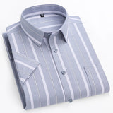 Camisa Intemporal de manga corta de algodón para Hombre – Marino