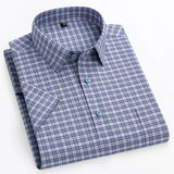 Camisa Intemporal de manga corta de algodón para Hombre – Marino
