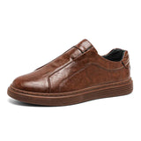 Zapatos Clásicos de Cuero Slip-On