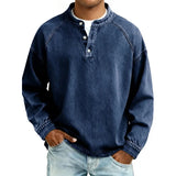 Daniel – Camisa estilo Henley de algodón premium para Hombre