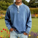 Daniel – Camisa estilo Henley de algodón premium para Hombre