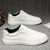 Zapatos Clásicos de Cuero Slip-On
