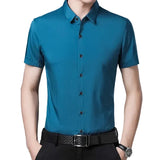 Camisa business casual de manga corta en algodón premium para Hombre