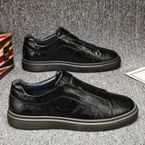 Zapatos Clásicos de Cuero Slip-On
