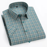 Camisa Intemporal de manga corta de algodón para Hombre – Marino