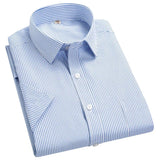 Camisa Atemporal de manga corta en algodón premium para Hombre – Azul