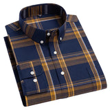 Camisa de cuadros de algodón premium para Hombre – Marrón