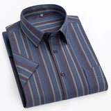 Camisa Intemporal de manga corta de algodón para Hombre – Marino