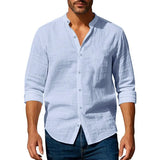 Camisa Intemporal de algodón y lino para Hombre – Blanco