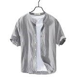 Camisa de Verano de Algodón y Lino