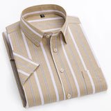 Camisa Intemporal de manga corta de algodón para Hombre – Marino