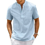 Camisa Elegante de Algodón-Lino