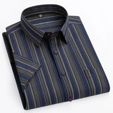 Camisa Intemporal de manga corta de algodón para Hombre – Marino