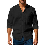 Camisa Intemporal de algodón y lino para Hombre – Blanco