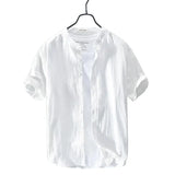 Camisa de Verano de Algodón y Lino