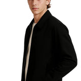Chaqueta de Twill Ligero para Hombres – Negra – Corte Regular