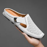 Sandalias de Cuero Italianas Transpirables