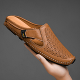 Sandalias de Cuero Italianas Transpirables