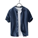 Camisa de Verano de Algodón y Lino