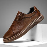 Zapatos Clásicos de Cuero Slip-On