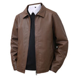 Chaqueta Bomber de Cuero Elegante