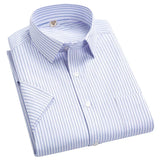 Camisa Atemporal de manga corta en algodón premium para Hombre – Azul